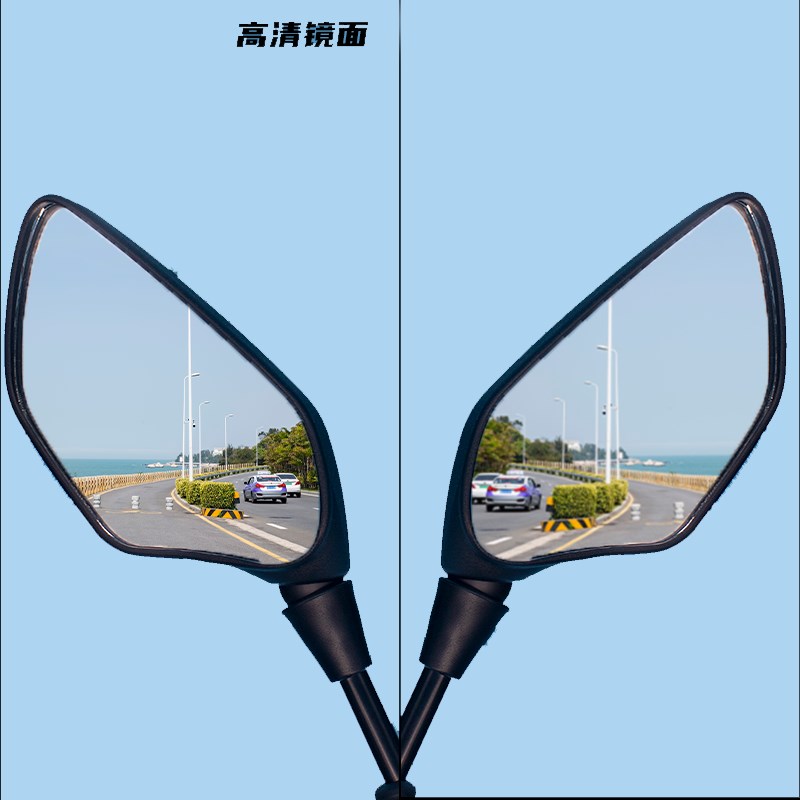摩托车后视镜力帆KPV150后视镜10MM大视野高清150T-8反光镜倒车镜