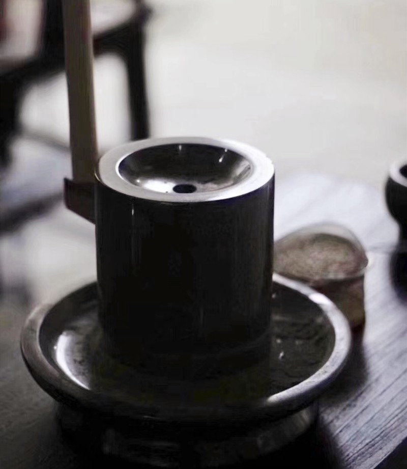 仿宋点茶石磨茶磨点茶工具磨盘磨具研碾磨十二茶先生石运转茶百戏