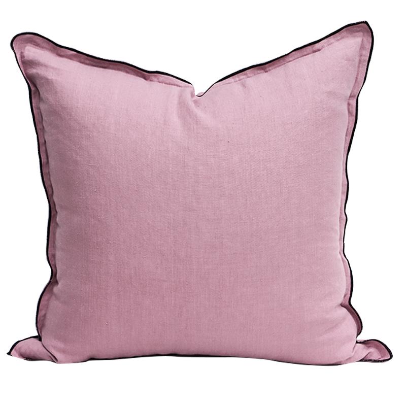 欧式精梳麻包边抱枕沙发腰靠靠背靠垫卧室床头飘窗护腰靠枕靠包