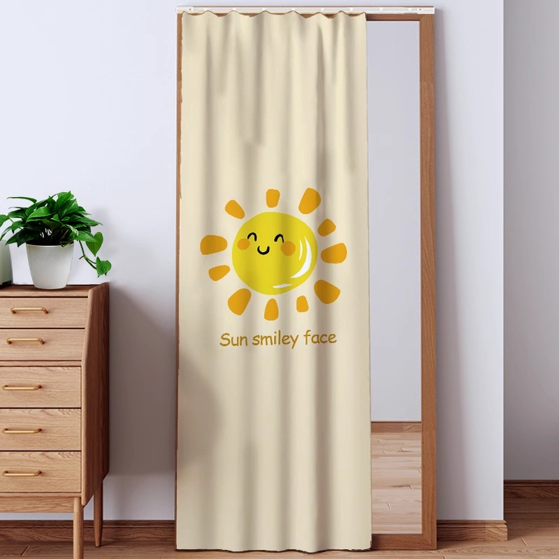 梳妆台镜子遮挡帘全身镜免打孔家用防尘帘盖布卫生间浴室柜帘子