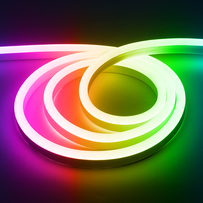 VRGB灯带变色led七彩渐变灯条导光条硅胶柔性霓虹防水彩色圆形
