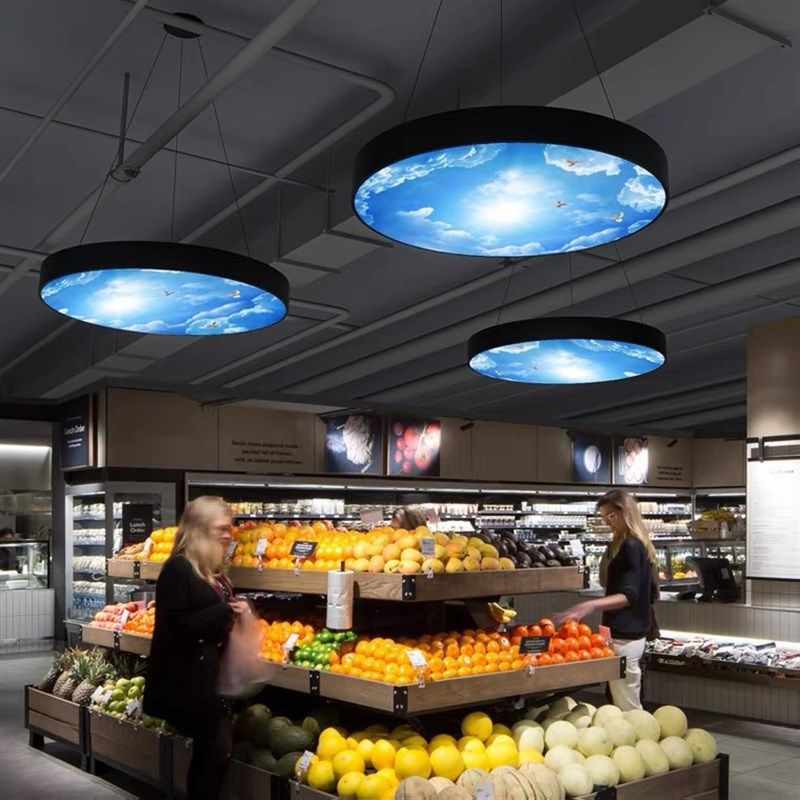 超市商场过道生鲜水果店造型吊灯店铺商用健身房办公室电玩城吊灯,家装灯饰光源,商用吊灯,淘宝优惠券,粉丝福利购,淘宝优惠卷