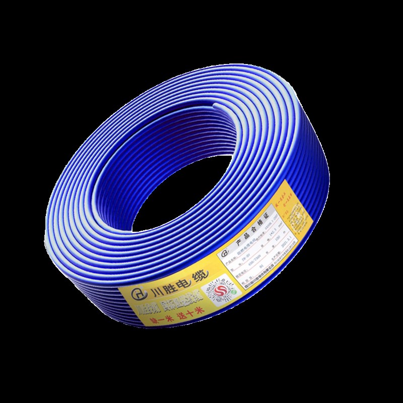 川胜铜芯单股b电线平方阻燃家用电线硬铜线