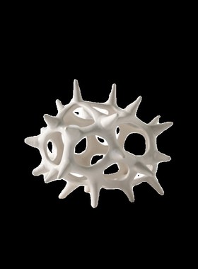 现代陶瓷瓶设计师陈列创意艺术果盘酒店展厅软装饰品桌面