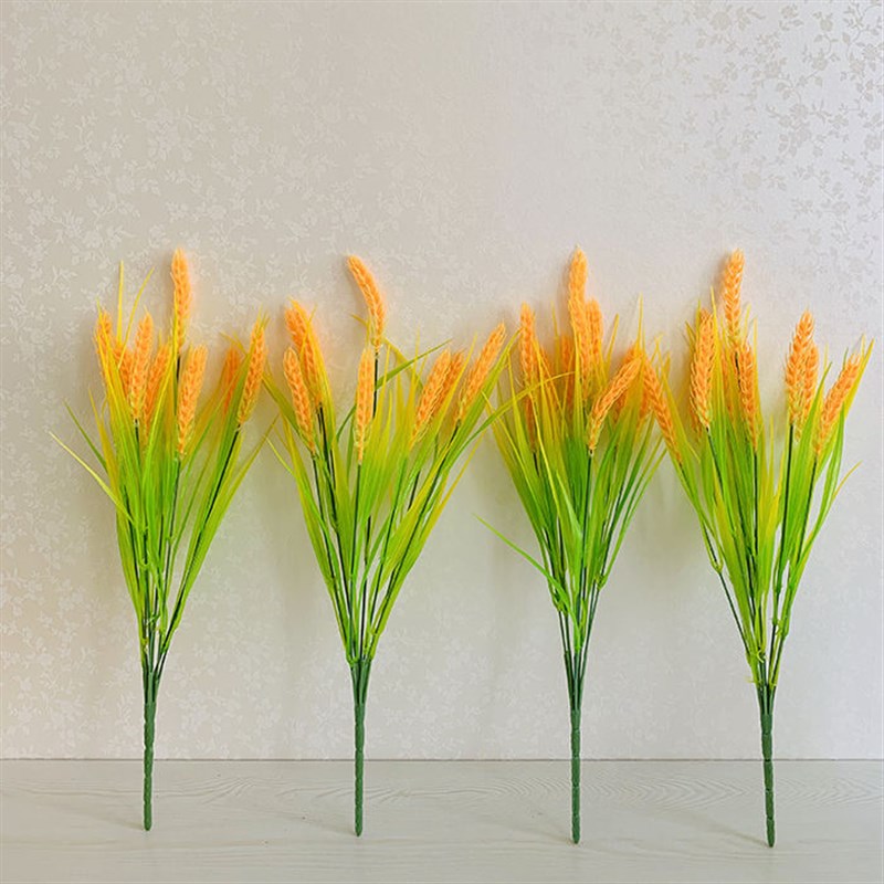 仿真花黄稻穗稻谷稻子麦穗谷子塑料水稻稻谷婚庆装饰布景跳舞道具