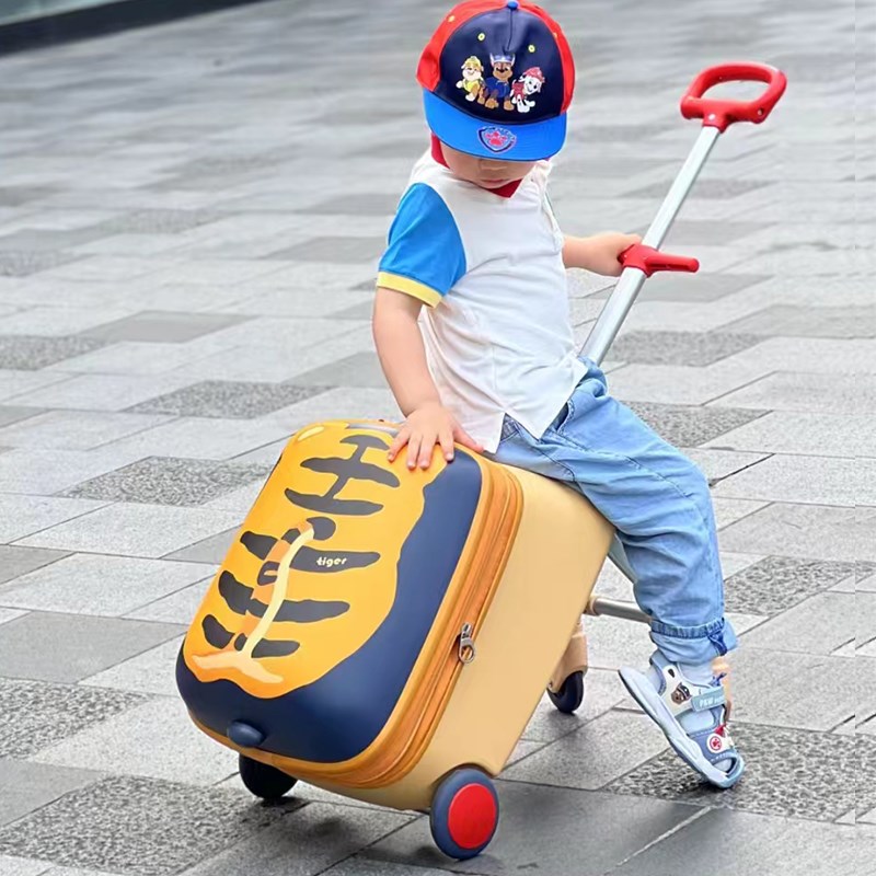 叨叨奶爸儿童遛娃箱奶爸先生行李箱可坐骑拉杆箱旅行箱20寸可登机