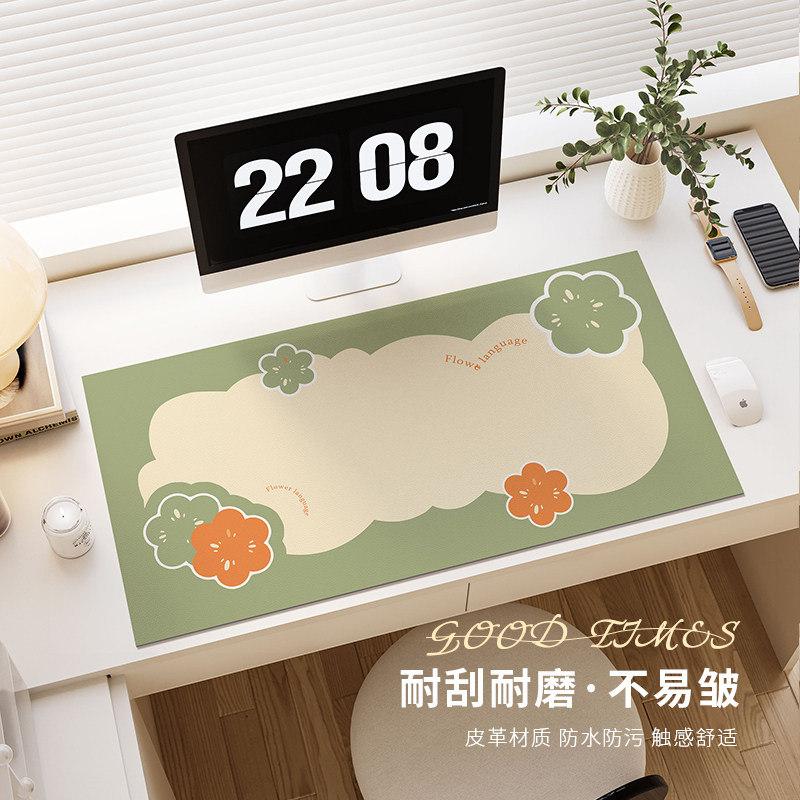 皮革桌垫防水防油免洗超大号滑鼠垫办公桌笔记型电脑键书桌布
