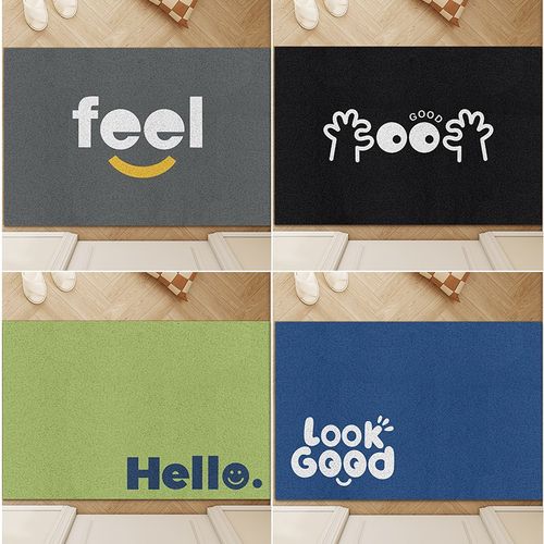 卡通入户丝圈地垫除尘耐脏打理家用脚踏垫定制耐脏玄关小地毯