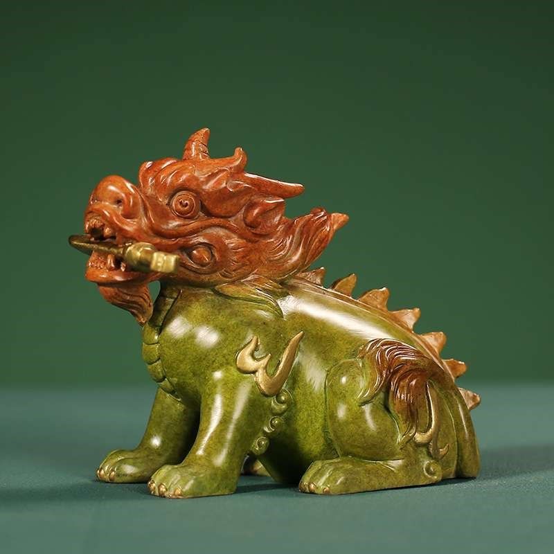 上古神兽龙九子黄铜彩绘小办公室书房客厅桌面创意祥瑞装饰品,家居饰品,国学摆件,淘宝优惠券,粉丝福利购,淘宝优惠卷