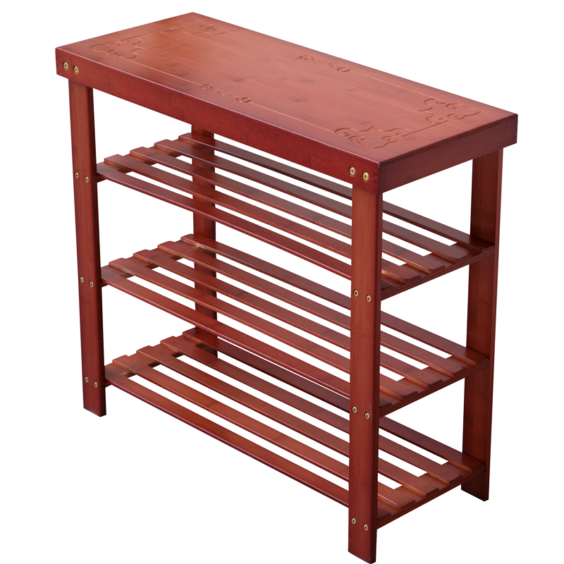 楠竹换鞋凳多层穿鞋凳实木鞋架鞋柜经济型新款家用门口可坐人