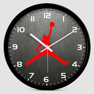 NBA个性 超静音家居客厅卧室篮球壁挂钟 创意设计时钟表 现代时尚