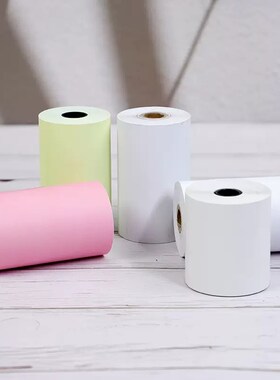 德佟DP30S标签机80mm宽热敏小票纸地磅单收银纸蓝色红色黄色彩色