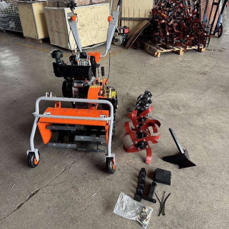 重庆出口自走式果园碎草机加宽荒地除草机旋耕开沟一体机