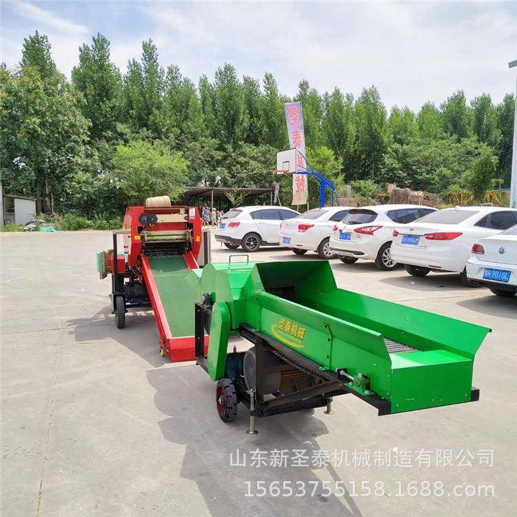 柴油动力青储饲料包膜机青储秸秆固定打捆机