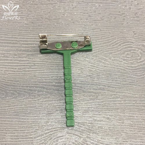 高档T型胸针胸花鲜花 塑料配件高级三角胸针配饰挂件花店婚庆用品