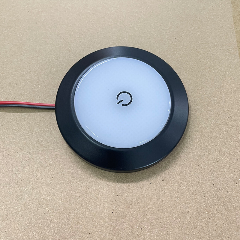 黑白色明装房车LED灯吸顶灯触控开关带调光照明灯24V低压灯货车灯