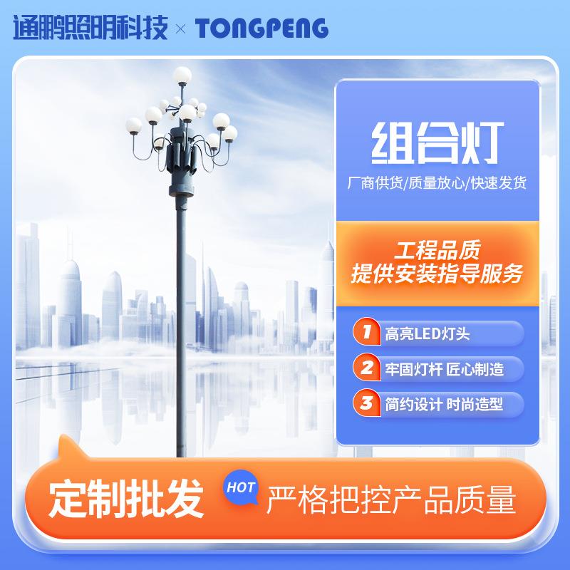 厂家8火9火10火15火中华灯景观玉兰灯市政广场LED玉兰灯