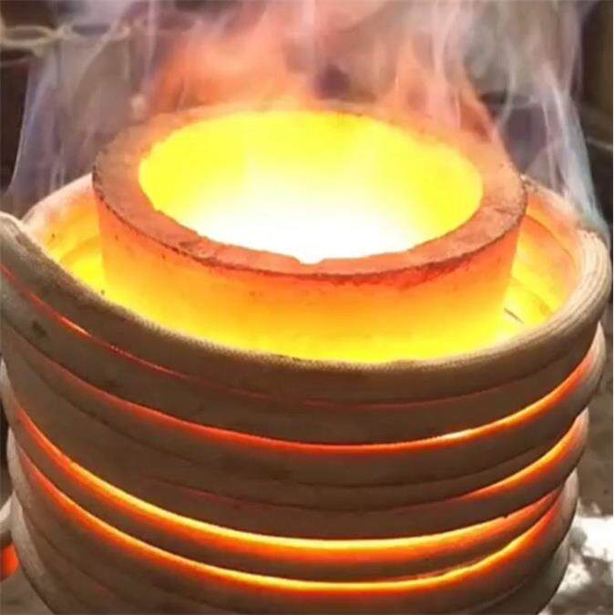 倾倒式铜熔炼电炉中频感应熔炼炉小型金银铝铁感应熔化设备