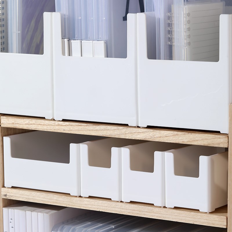 夹缝收纳盒窄长型直角收纳盒家用厨房橱柜分N类收纳篮杂物整理白