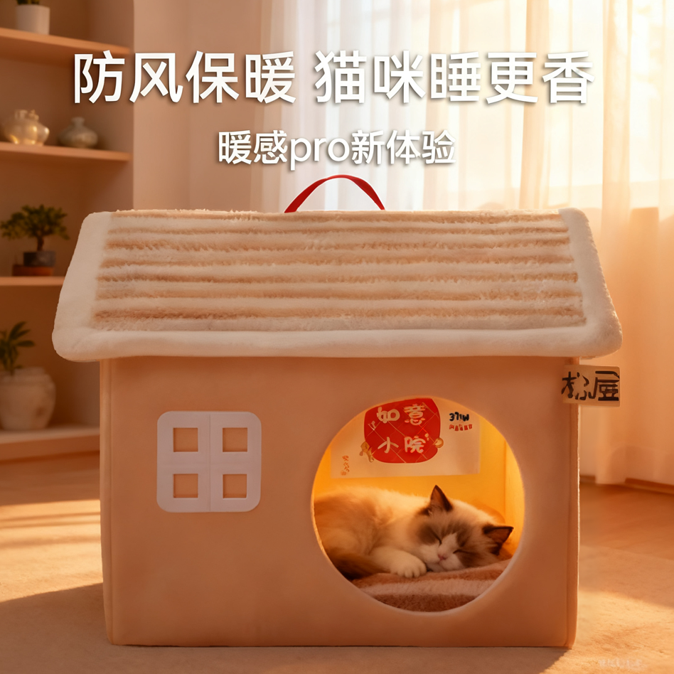 猫窝四季通用封闭式安全感窝
