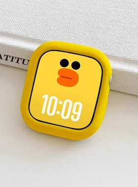 适用苹果手表applewatch10硅胶S10保护壳S9防摔S8运动硅胶表壳s7代表带SE表套iSeries女软壳8智能边框watchs