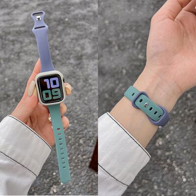 苹果手表液态硅胶表壳表带套装