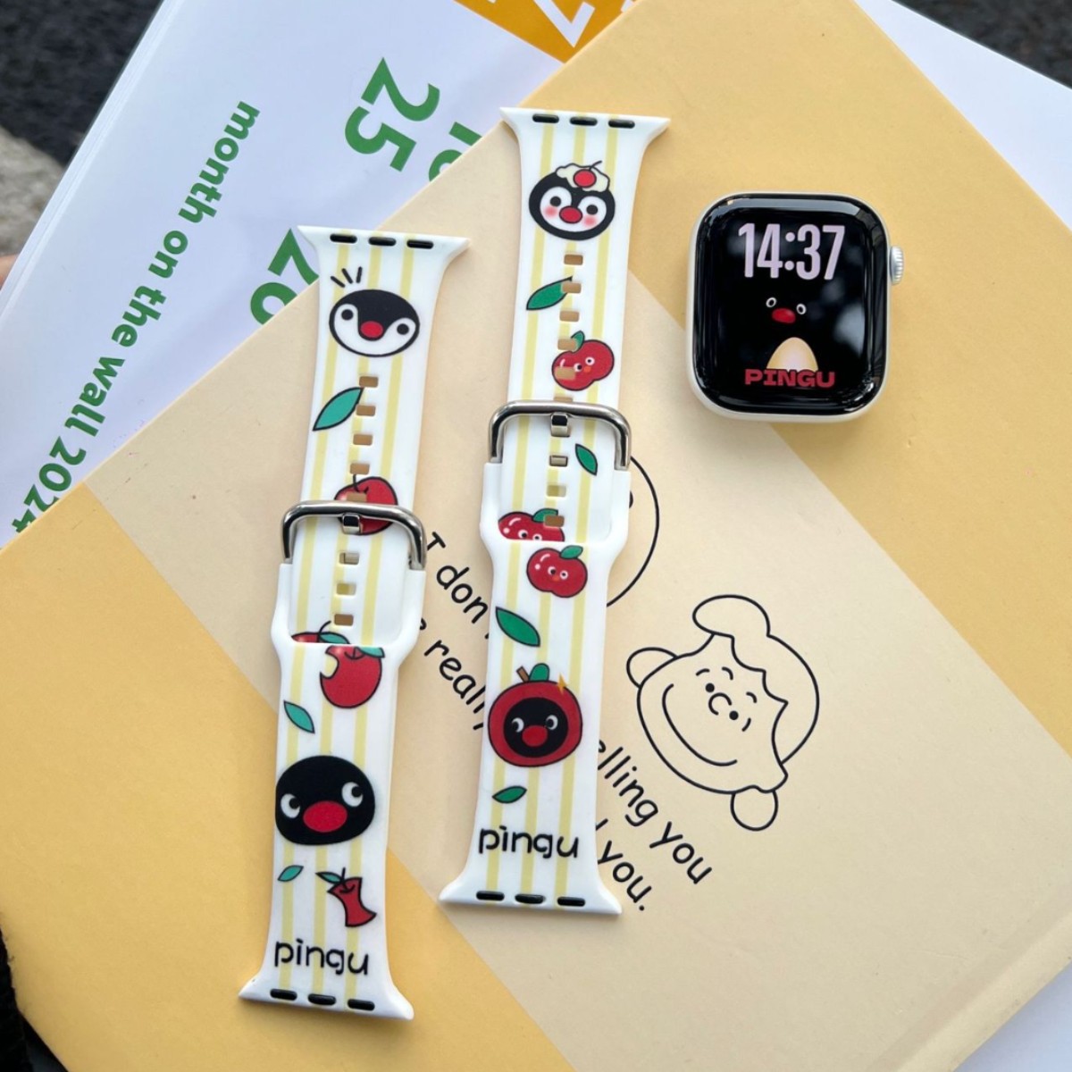 苹果手表pingu企鹅硅胶表带