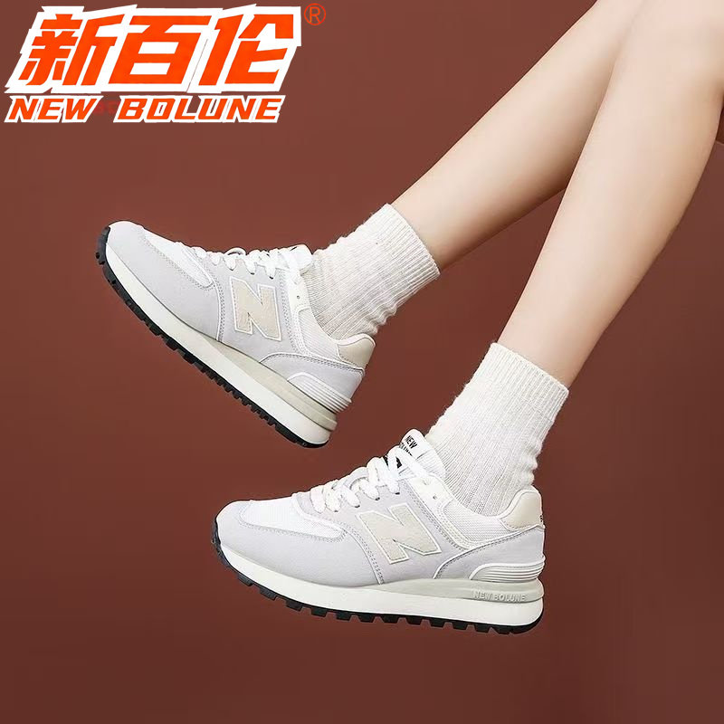 NEW BOLUNE/新百伦官方正品女鞋秋季休闲跑步男鞋情侣厚底运动鞋
