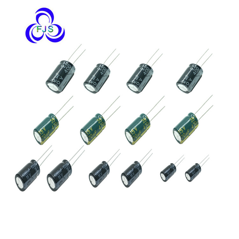 厂家直销直插铝电解电容 50V 1UF 4*7mm   插件HUAHONG电容器