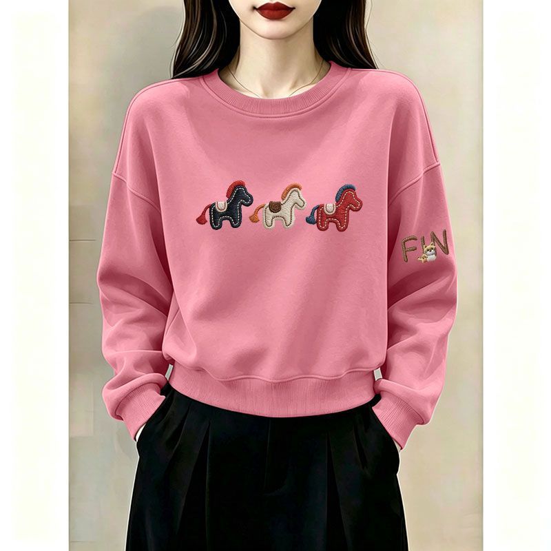 纯棉女秋款印花韩版卫衣大码