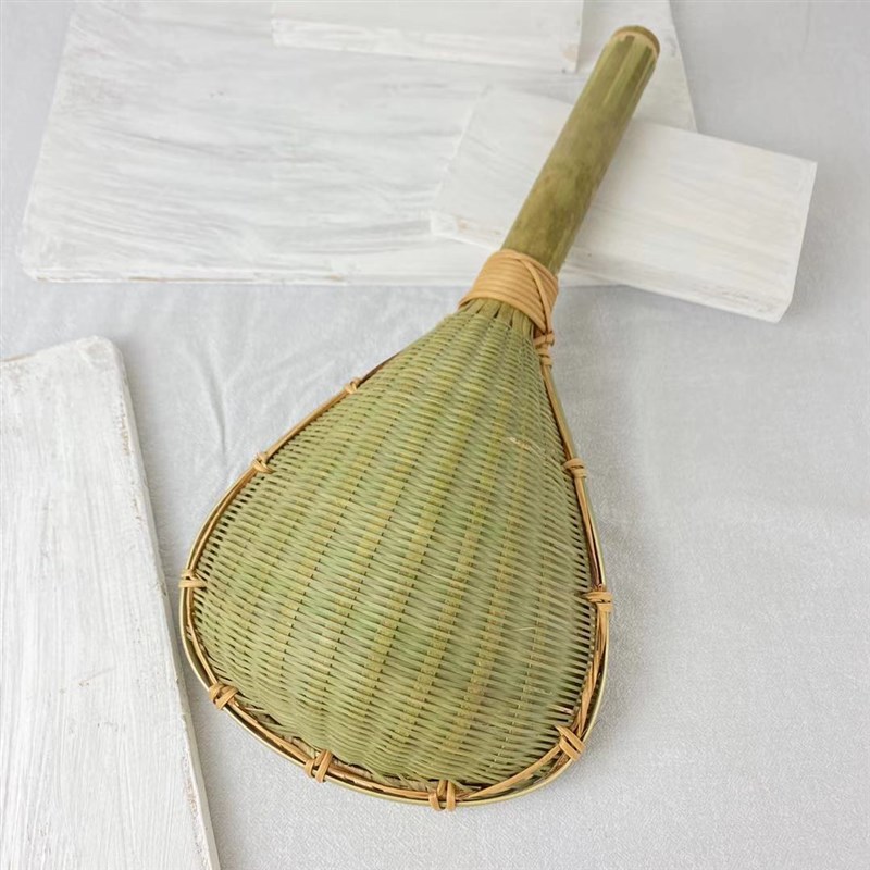 竹编竹制品沥水勺子捞勺漏勺家用淘米筛子洗菜火锅店幼儿园筛沙子