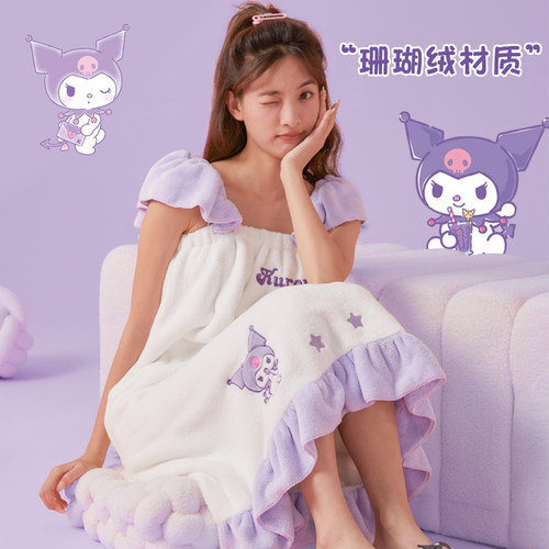 浴巾女穿裹库洛浴袍吸水速乾背心式浴巾裙浴衣