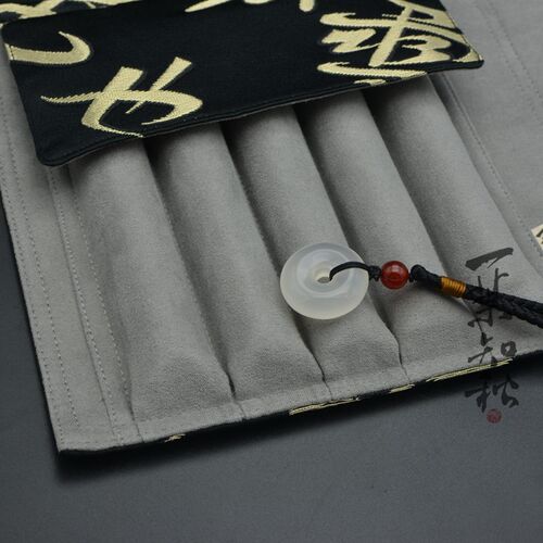 一叶知秋手作 钢笔 笔帘飞雪西阵织 面料