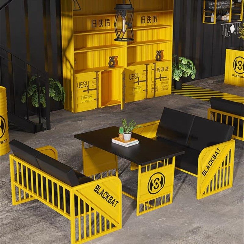 工业风卡座酒吧咖啡厅沙发吧酒馆桌椅,商业/办公家具,卡座,淘宝优惠券,粉丝福利购,淘宝优惠卷