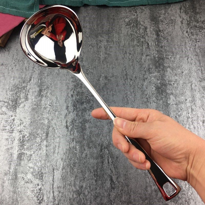 on 挂孔大汤勺家用一体成型大汤壳加厚盛汤粥勺,厨房/烹饪用具,汤勺,淘宝优惠券,粉丝福利购,淘宝优惠卷