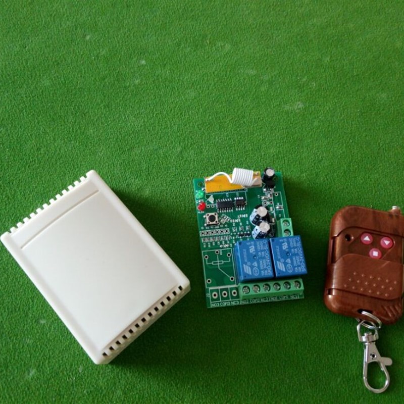 直流DC2V灯具马达电机正反转无线遥控关两2路模块接收器学习型