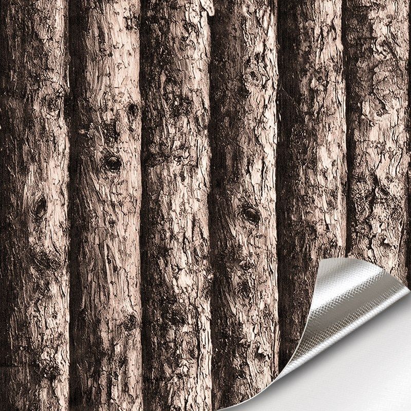 仿木纹自粘墙纸棋牌室加厚纸自麻将馆d立体墙背景壁纸