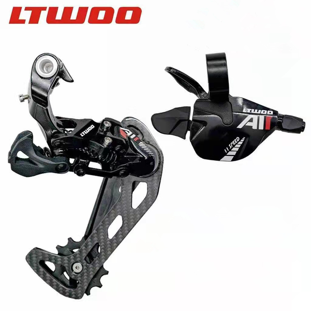 LTWOO蓝图AT黑红标碳纤维 1×11速压铸指拨加长腿后拨50/52T套件