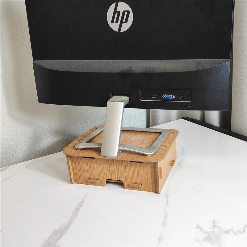 桌面收纳盒简约小号台式显示器底座9CM高书房护颈单层电脑增高架