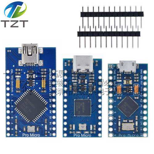 Pro Micro 采用Atmega32U4 自身usb更新程序 5V/16M 单片机开发板