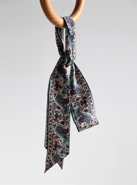 Forlin 芙临  老钱风 意式复古桑蚕丝围巾长巾飘带 96179