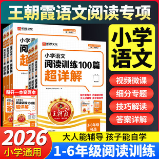 2025新王朝霞小学语文阅读训练100篇超详解同步阅读理解专项训练书一二三四五六年级新学期一本阅读真题小升初古诗文作文素材积累
