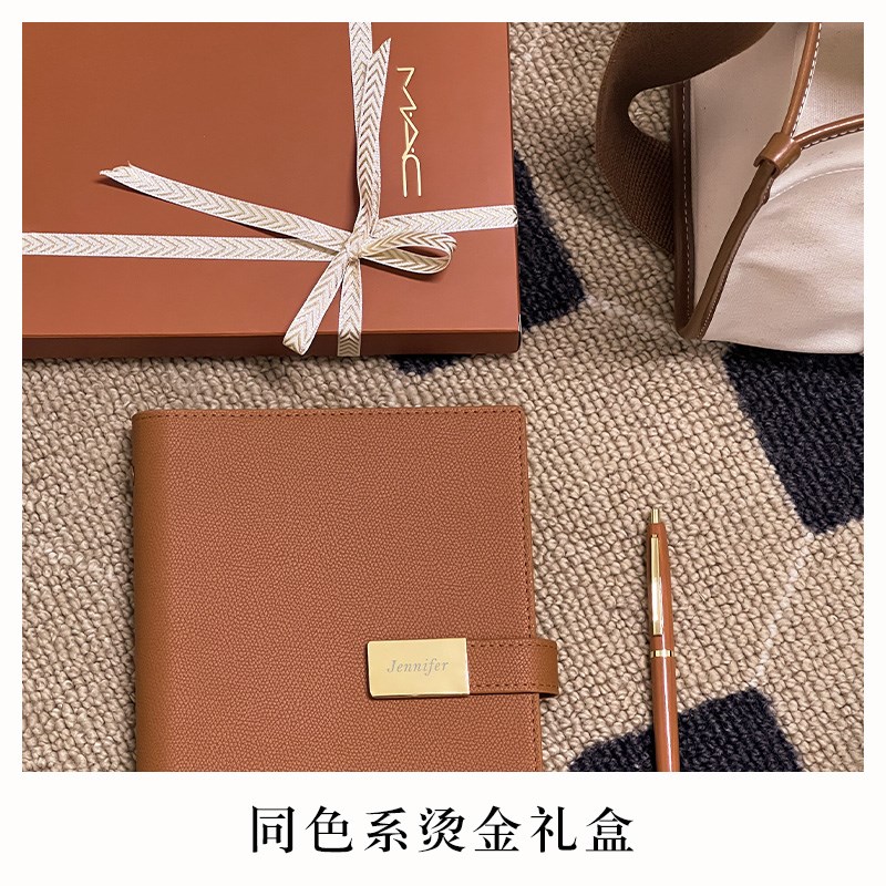 商务办公工作记事本简约大学生日记本会议记录笔记本定制可印logo