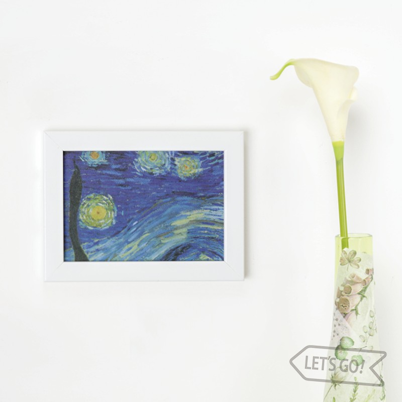 陌境9CM宽版和纸胶带 梵高星月夜杏花手帐家居墙面瓷砖装饰贴画