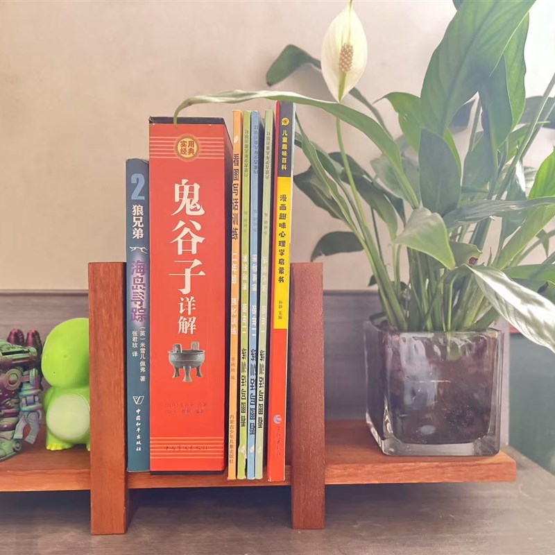 实木中式简约学生桌面书架小型办公桌迷你置物架图书收纳架桌上