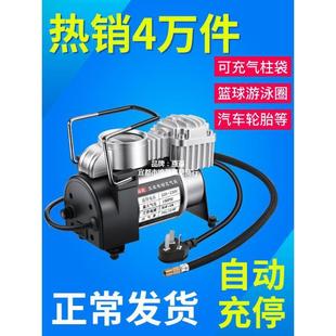 220V家用双缸电动充气泵汽车轮胎篮球气柱袋打气筒游泳圈打气机