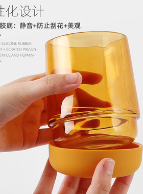 l Wol玻璃漱口杯家用刷牙杯洗漱杯装水杯子牙缸