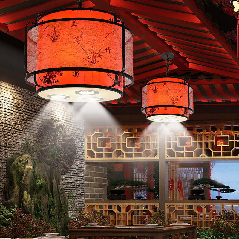 中式古典铁艺吊灯火锅店饭店酒店餐饮带古风复古国朝灯笼,家装灯饰光源,酒店/宴会厅/餐饮吊灯,淘宝优惠券,粉丝福利购,淘宝优惠卷