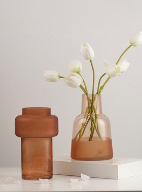 JOJO L.D.W.瓶粉色磨砂玻小口玻璃丨浅温