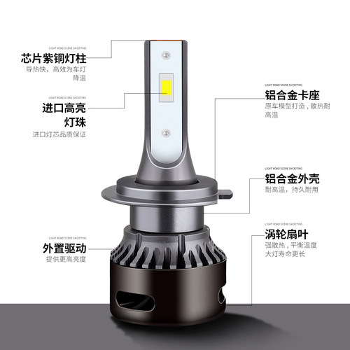 汽车大灯远近一体货车改装远光近光灯大灯泡